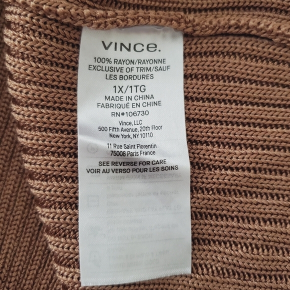 Vince Ribbed Button Front Cardigan Size 1X Long Sleeve Stretch Sweater Preppy - Picture 11 of 14